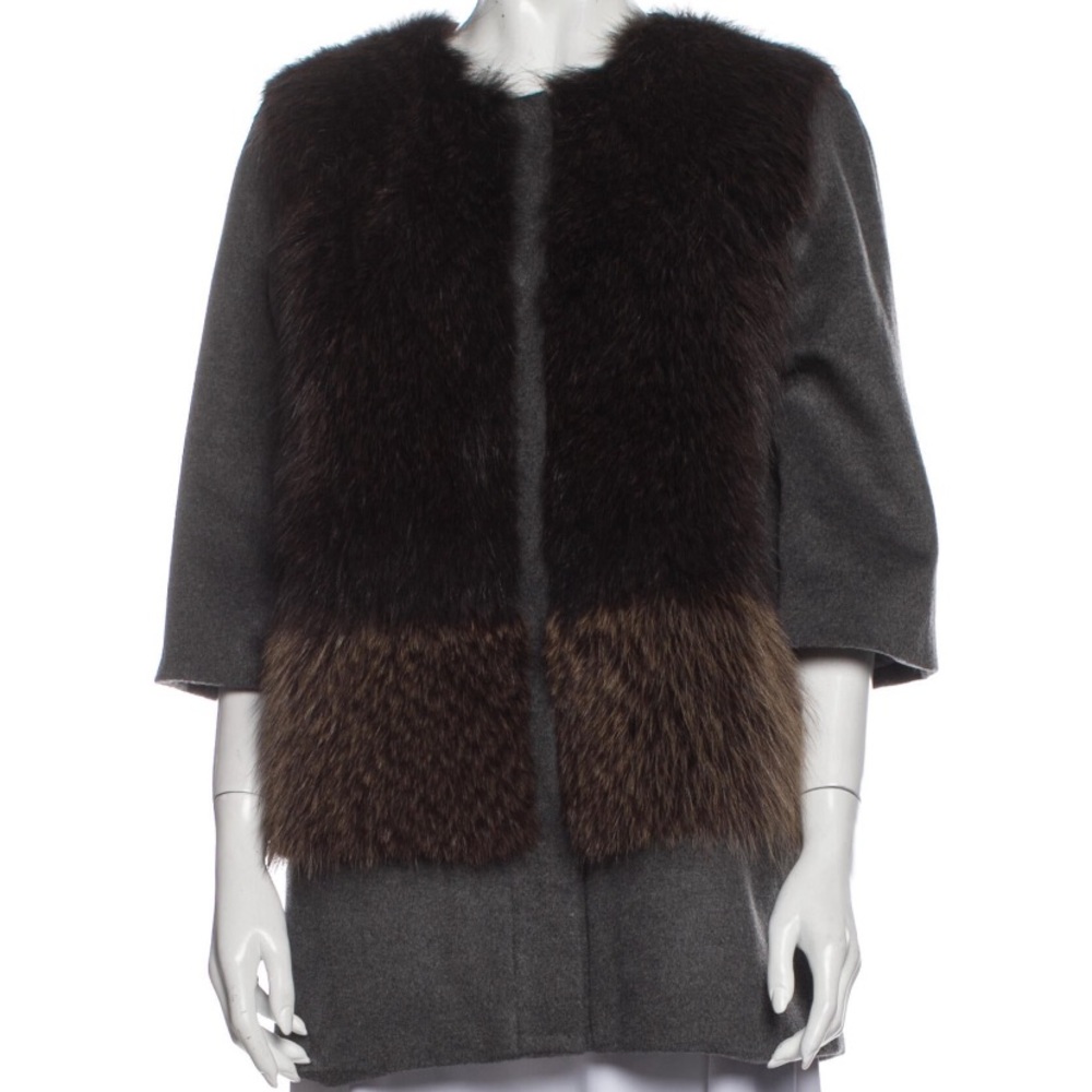 Annabelle Wool & Fur Coat-Size Medium